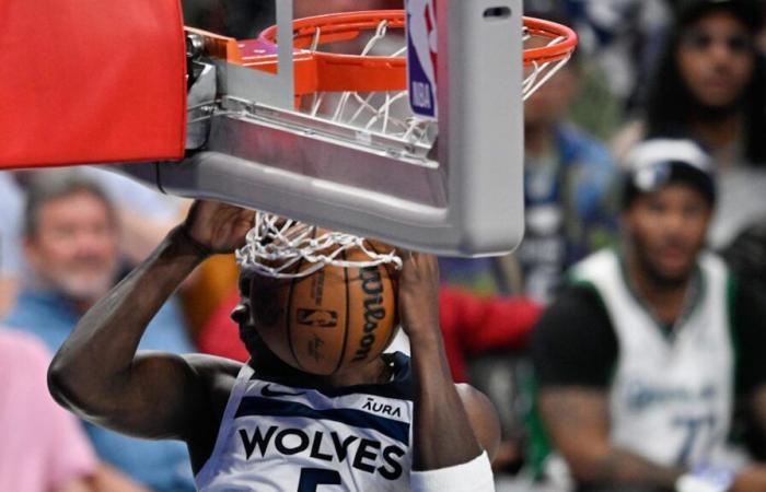 La mate absurda de Anthony Edwards se volvió viral en el juego Timberwolves-Kings