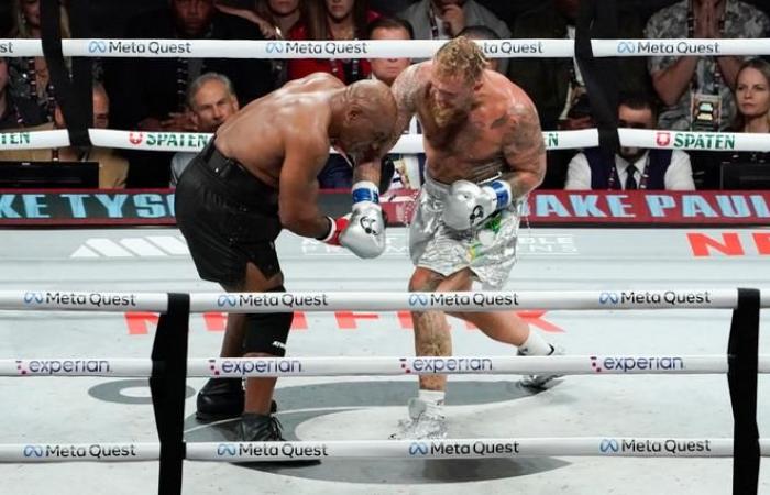 La leyenda del boxeo Mike Tyson derrotado por el YouTuber Jake Paul en Arlington