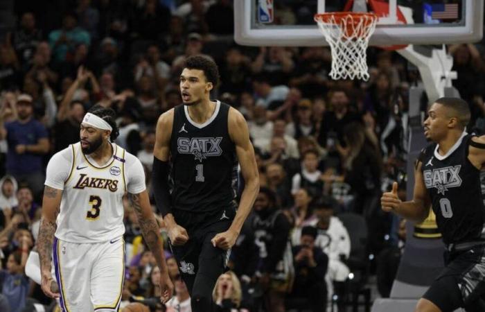 NBA. Wembanyama frenado por Davis y los Lakers, Cleveland sigue invicto… El resumen de la noche