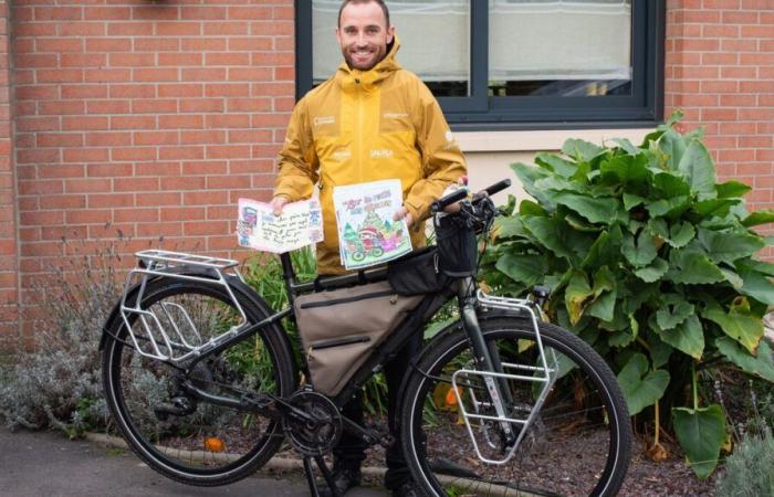 Norte: desde Valenciennes, este ciclista recorrerá 3.000 km para entregar 2.000 cartas infantiles a Papá Noel