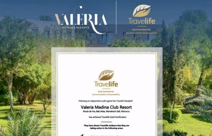 Valeria Dar Atlas Resort y Valeria Madina Club Resort certifican Travelife Gold – premiumtravelnews