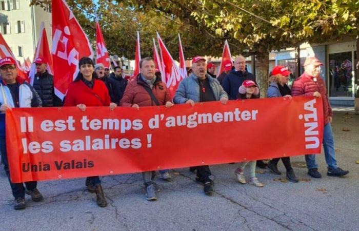 Unia Valais: manifestación en Sion para pedir aumentos salariales