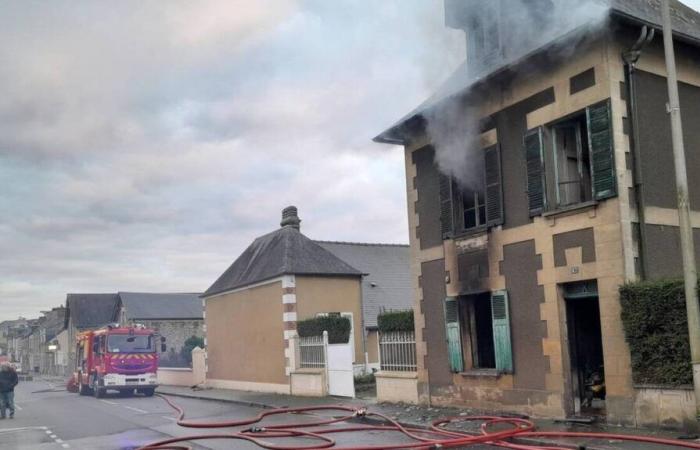 Se produce un incendio en una casa cerca de Bayeux y un octogenario es trasladado al hospital.