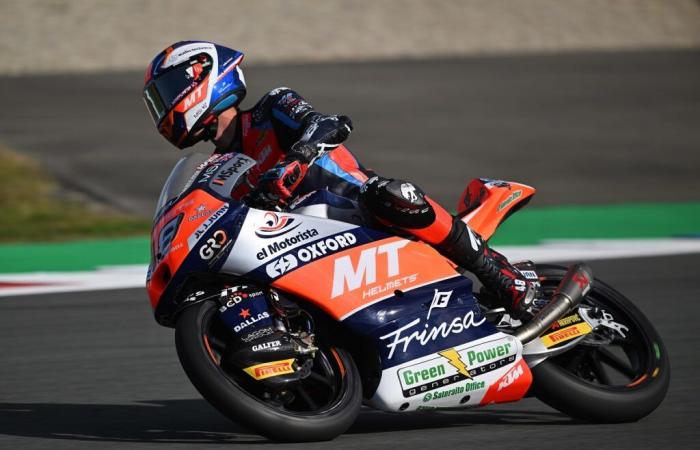 Iván Ortolá vence al campeón David Alonso y se pone líder en la práctica 2 de Moto3 en Barcelona.