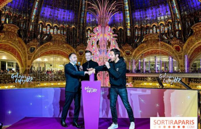 Las ventanas y el árbol de Navidad de las Galerías Lafayette 2024