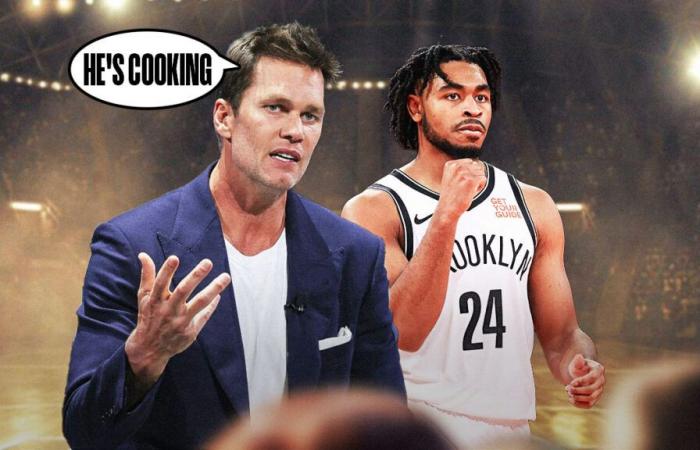 Cam Thomas de los Nets provoca una reacción ‘droga’ de Tom Brady durante una actuación de 43 puntos en MSG