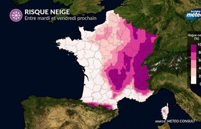 MAPA. Vuelta de la nieve en Aveyron: Rodez, Espalion, Laguiole… Estas zonas donde podemos esperar caídas en los próximos días