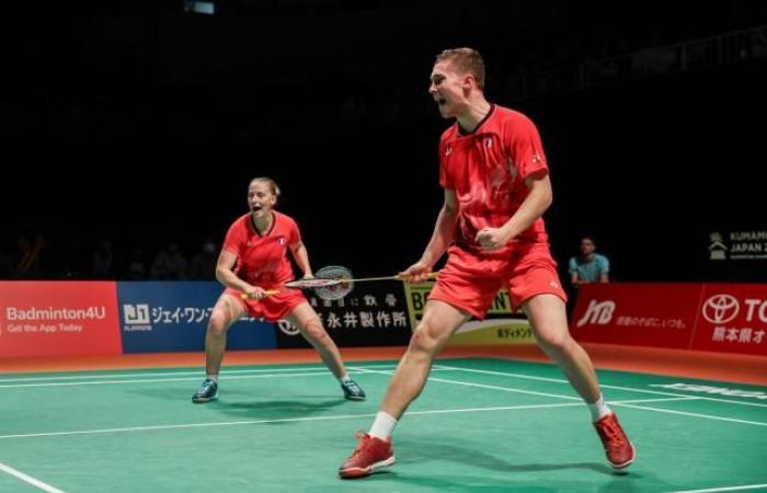 Delphine Delrue y Thom Gicquel en la final de dobles mixtos del Masters de Kumamoto