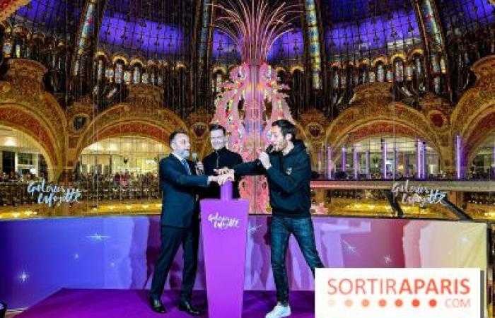 Las ventanas y el árbol de Navidad de las Galerías Lafayette 2024