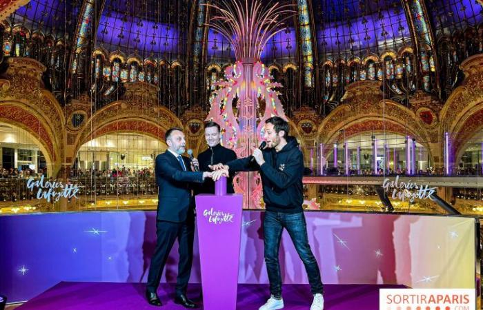 Las ventanas y el árbol de Navidad de las Galerías Lafayette 2024