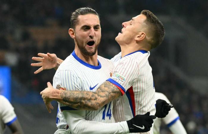 Rabiot condena a Italia: Francia 3-1 en San Siro, segundo lugar de los Azzurri |