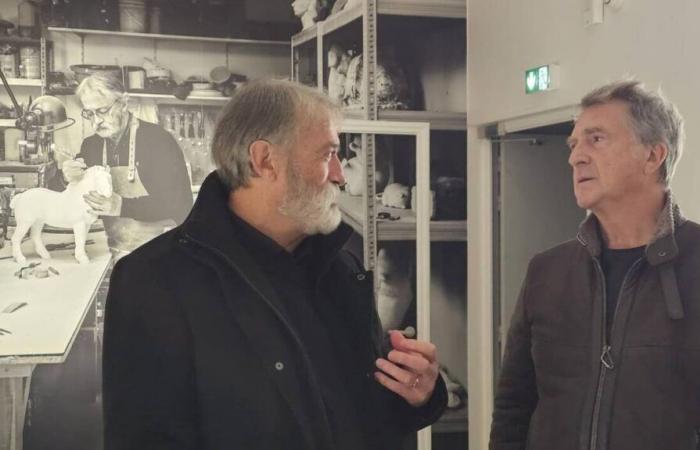 François Cluzet en la inauguración de Michel Bassompierre en Vertou