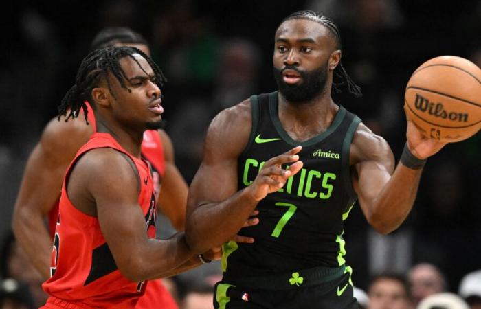 La estrella de los Celtics, Jaylen Brown, critica el arbitraje en la victoria en tiempo extra