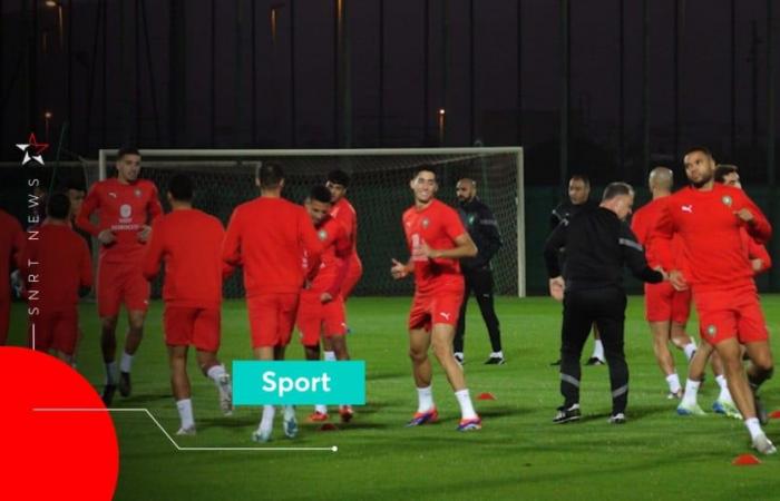 Último entrenamiento de los Atlas Lions antes del Marruecos-Lesoto