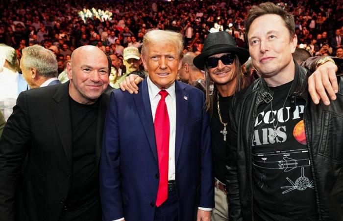 Donald Trump asiste a UFC 309 con Elon Musk y RFK Jr., ¡recibe una gran ovación!