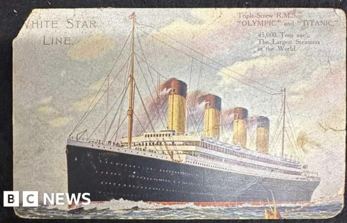 La postal de un pasajero del Titanic a Norwich se vende por 20.000 libras esterlinas