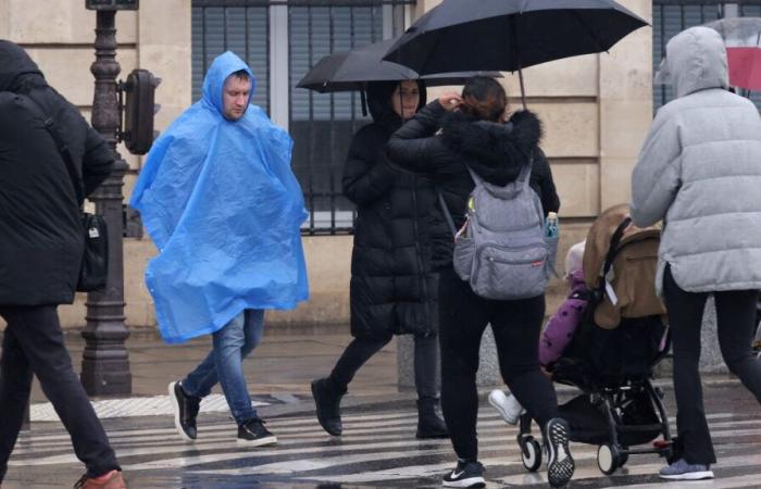 Se esperan tres semanas de lluvias en un día en el norte del país el lunes y el martes, fuertes ráfagas en la región parisina