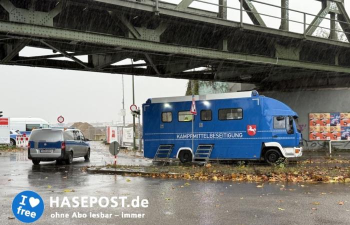 La desactivación de bombas en el distrito de locomotoras de Osnabrück puede comenzar con casi una hora de retraso