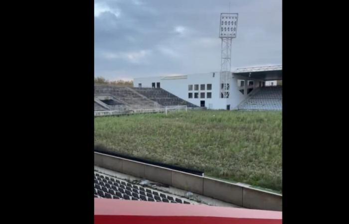 Las tristes imágenes del estadio Costières, el recinto histórico de Nimes, abandonado