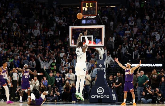 Los Suns, escasos de personal, lanzan un rompecorazones a los Timberwolves cuando suena el timbre