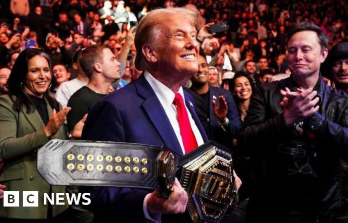 Trump, Elon Musk y los nuevos candidatos al gabinete celebran en UFC