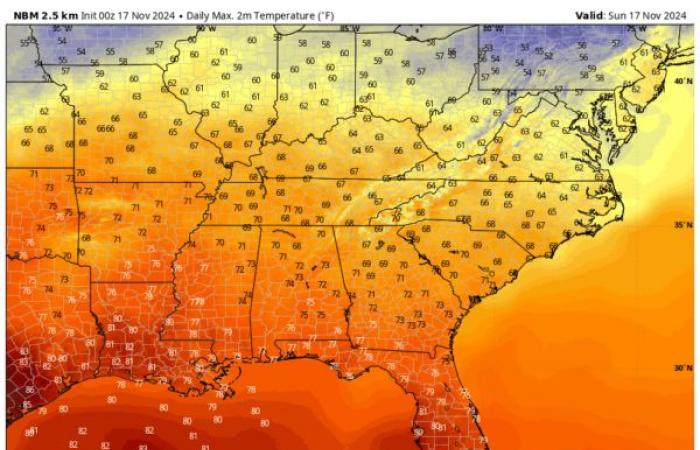 Video informativo sobre el clima del domingo: Otro hermoso día para el domingo: The Alabama Weather Blog