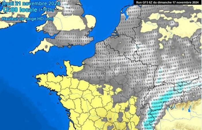 El jueves podría nevar en las llanuras del norte de Francia: mapas para comprender la situación