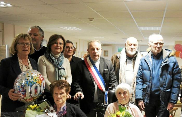 Anne Quérou y Odette Jacob, dos centenarias en Genêts d’Or en Plouha