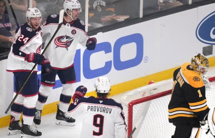 NHL: los Bruins sin vida pierden 5 a 1 ante su afición contra los Blue Jackets