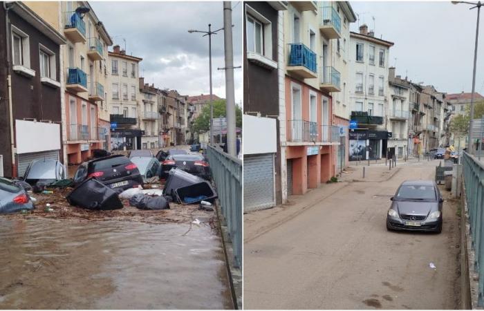 EN FOTOS – Un mes después de las inundaciones, los habitantes de Rive-de-Gier todavía marcan