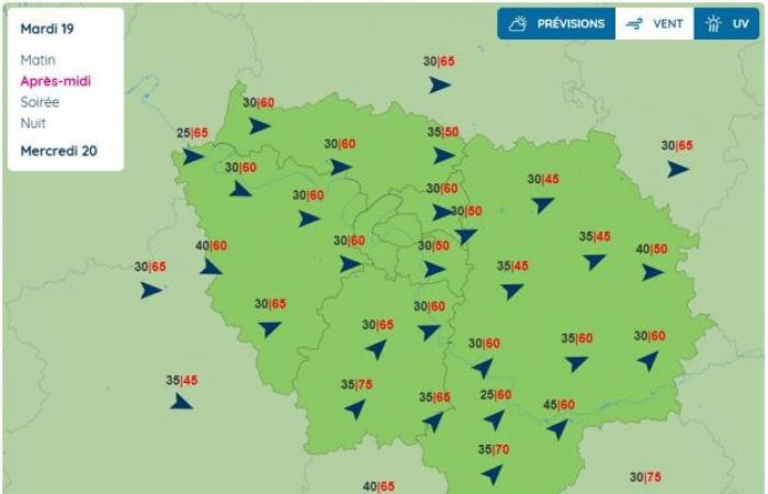 Fuertes vientos y lluvias: vigilancia amarilla en París e Isla de Francia este martes