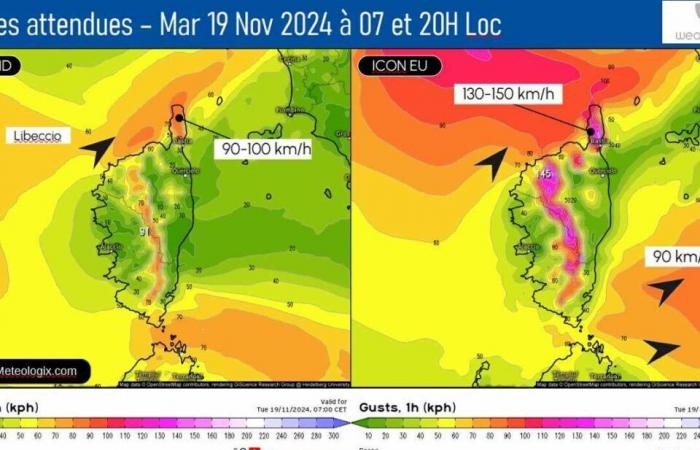 Se esperan ráfagas de 100 km/h, aquí es donde soplará con más fuerza