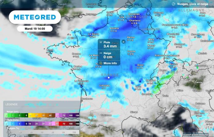 Antes de la llegada del frío y la nieve, se pronostican fuertes lluvias para las próximas horas en Francia