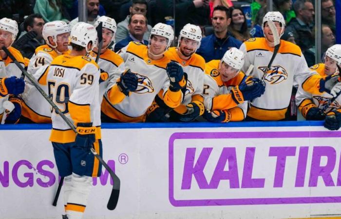 NHL: Roman Josi alcanza los 700 puntos personales