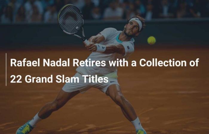 Rafael Nadal se retira con una colección de 22 títulos de Grand Slam