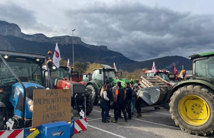 Manifestaciones de agricultores en Isère para protestar contra el acuerdo UE-Mercosur