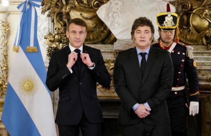 En Argentina, difícil diálogo entre Emmanuel Macron y Javier Milei