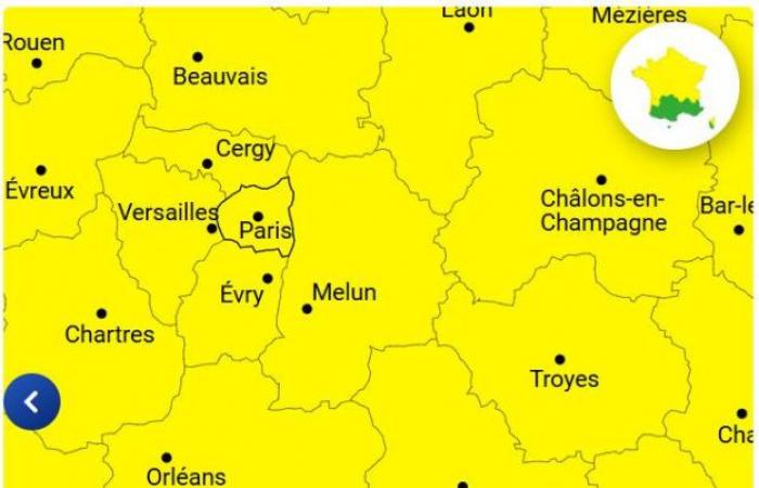 Fuertes vientos y lluvias: vigilancia amarilla en París e Isla de Francia este martes