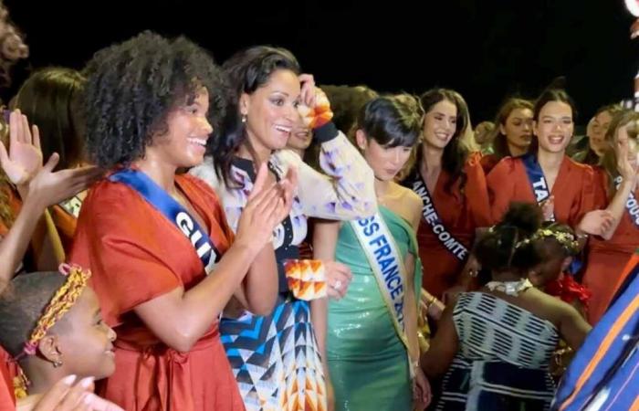 Miss Guyana lidera el camino en la pista