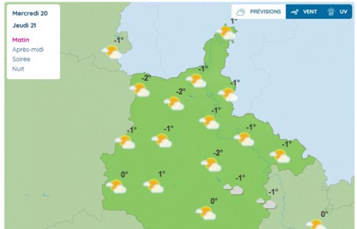 Diez grados menos en las Ardenas este miércoles