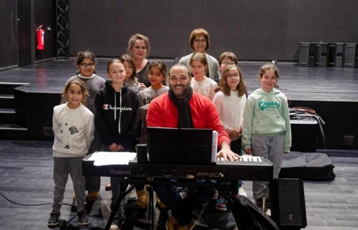 Los niños de la guardería ensayan con la Big Band 65 de Tarbes