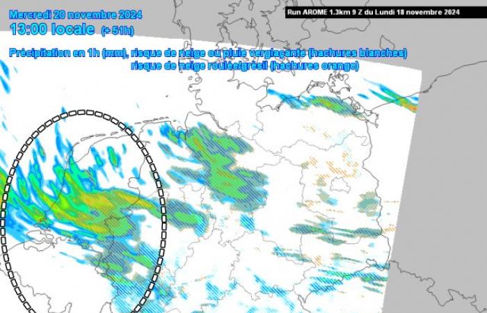 ¿Podrían las fuertes lluvias invernales provocar una sorpresa de nieve el miércoles?