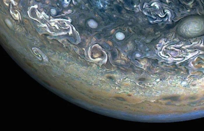 La sonda Juno de la NASA captura una imagen de un delfín en la superficie de Júpiter