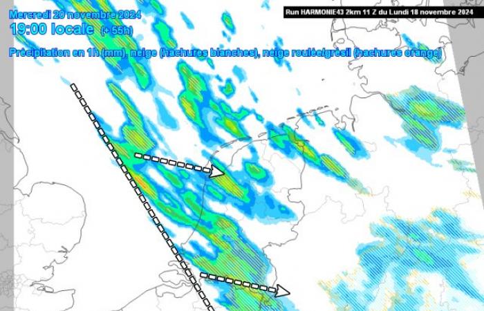 ¿Podrían las fuertes lluvias invernales provocar una sorpresa de nieve el miércoles?