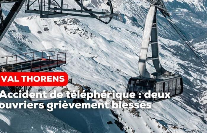 Val Thorens – Accidente de teleférico en una obra: 2 heridos graves