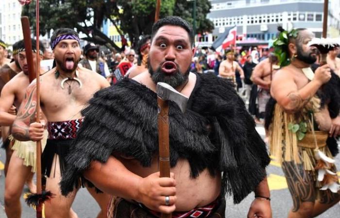 En Wellington, Nueva Zelanda, miles de personas se manifiestan por los derechos de los maoríes