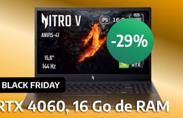 ¿Una PC portátil para juegos a precio reducido durante el Black Friday? Esta máquina Acer Nitro con RTX 4060 tiene un -29% de descuento y es ideal para presupuestos reducidos