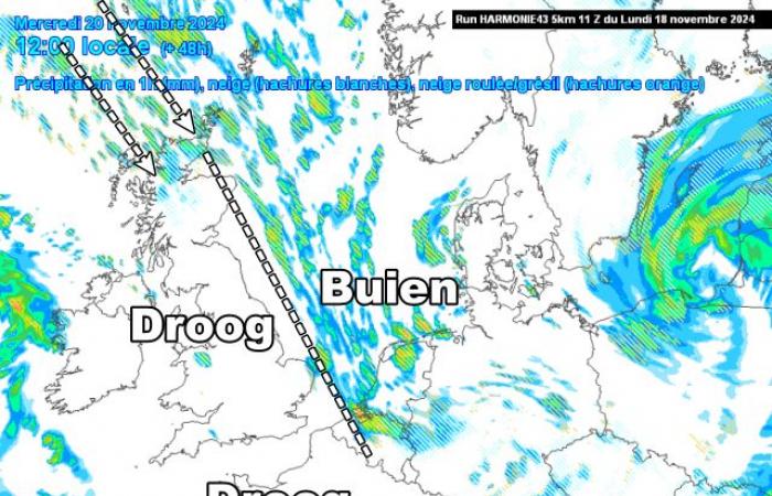 ¿Podrían las fuertes lluvias invernales provocar una sorpresa de nieve el miércoles?