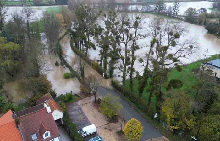 Imágenes de Hesdigneul-lès-Boulogne, inundada por el desbordamiento del Liane