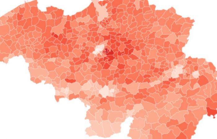 Aquí está la renta media y el riesgo de pobreza en todos los municipios de Bélgica (mapas interactivos)